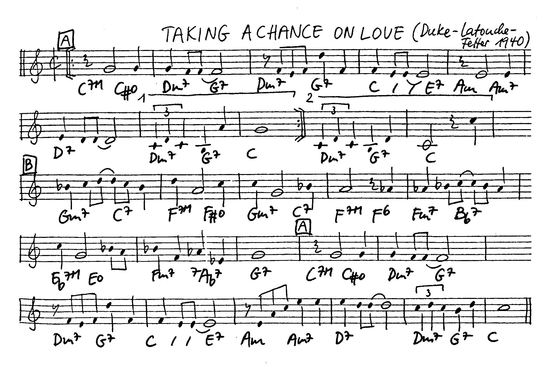 taking a chance on love leadsheet – book us for your next 20s or gatsby event